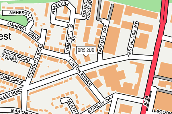 BR5 2UB map - OS OpenMap – Local (Ordnance Survey)