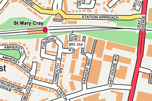BR5 3AA map - OS OpenMap – Local (Ordnance Survey)