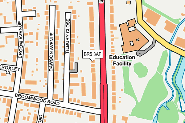 BR5 3AF map - OS OpenMap – Local (Ordnance Survey)