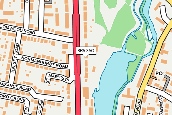 BR5 3AQ map - OS OpenMap – Local (Ordnance Survey)