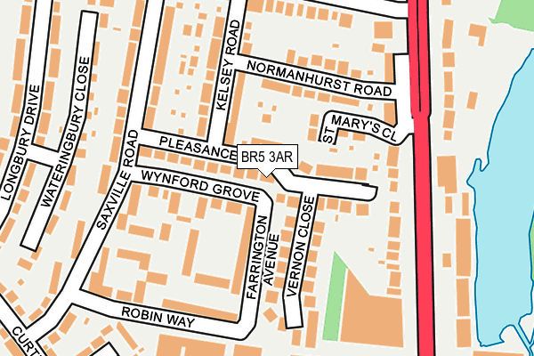 BR5 3AR map - OS OpenMap – Local (Ordnance Survey)