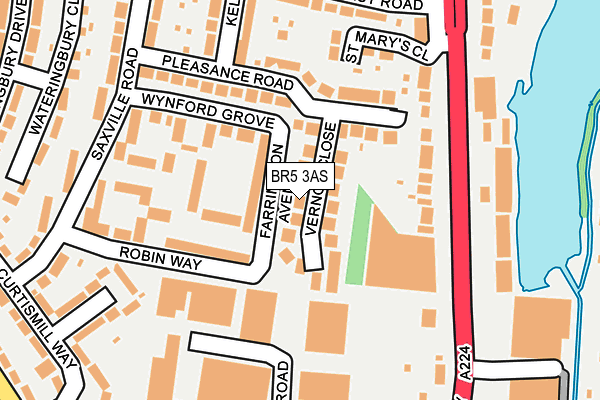 BR5 3AS map - OS OpenMap – Local (Ordnance Survey)