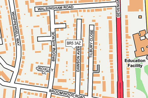 BR5 3AZ map - OS OpenMap – Local (Ordnance Survey)