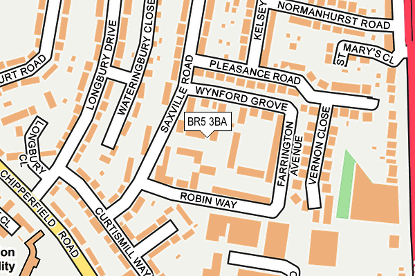 BR5 3BA map - OS OpenMap – Local (Ordnance Survey)