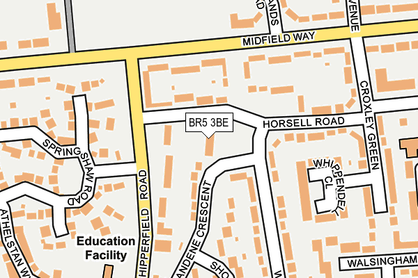 BR5 3BE map - OS OpenMap – Local (Ordnance Survey)