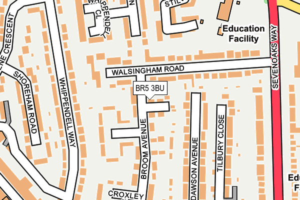 BR5 3BU map - OS OpenMap – Local (Ordnance Survey)