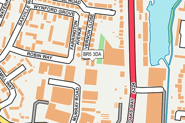 BR5 3DA map - OS OpenMap – Local (Ordnance Survey)