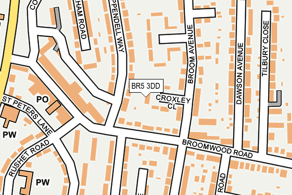BR5 3DD map - OS OpenMap – Local (Ordnance Survey)