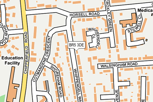 BR5 3DE map - OS OpenMap – Local (Ordnance Survey)