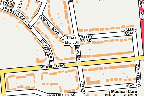 BR5 3DH map - OS OpenMap – Local (Ordnance Survey)