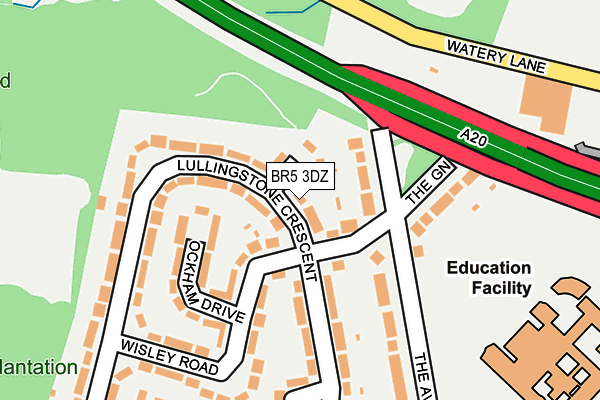 BR5 3DZ map - OS OpenMap – Local (Ordnance Survey)