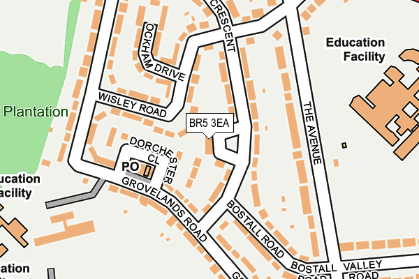 BR5 3EA map - OS OpenMap – Local (Ordnance Survey)