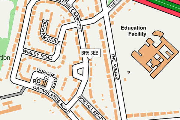 BR5 3EB map - OS OpenMap – Local (Ordnance Survey)