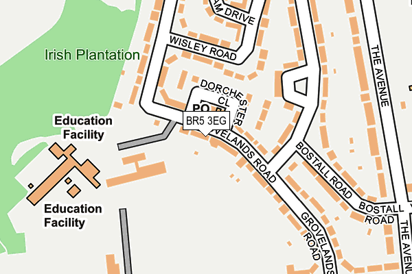 BR5 3EG map - OS OpenMap – Local (Ordnance Survey)