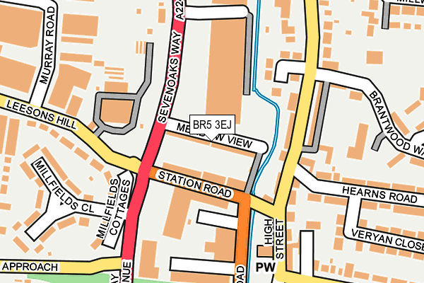 BR5 3EJ map - OS OpenMap – Local (Ordnance Survey)