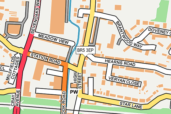 BR5 3EP map - OS OpenMap – Local (Ordnance Survey)