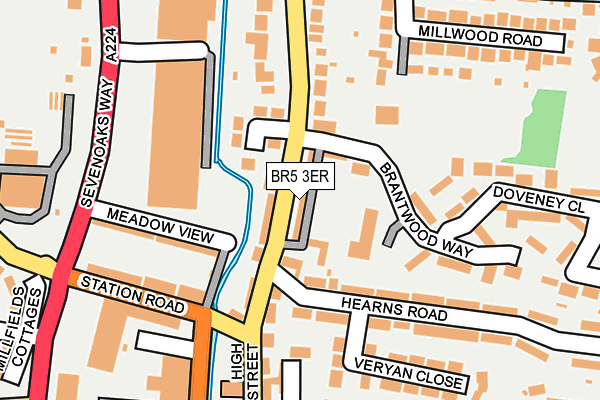 BR5 3ER map - OS OpenMap – Local (Ordnance Survey)