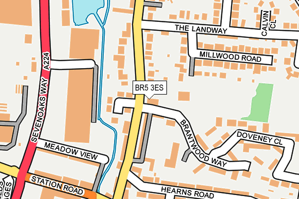 BR5 3ES map - OS OpenMap – Local (Ordnance Survey)