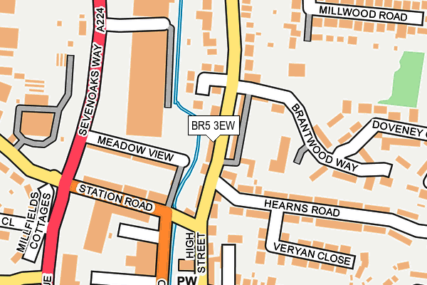 BR5 3EW map - OS OpenMap – Local (Ordnance Survey)