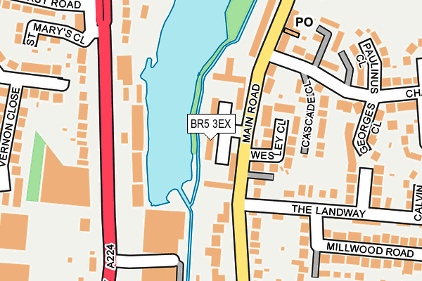 BR5 3EX map - OS OpenMap – Local (Ordnance Survey)