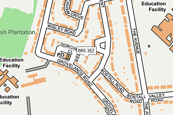 BR5 3EZ map - OS OpenMap – Local (Ordnance Survey)