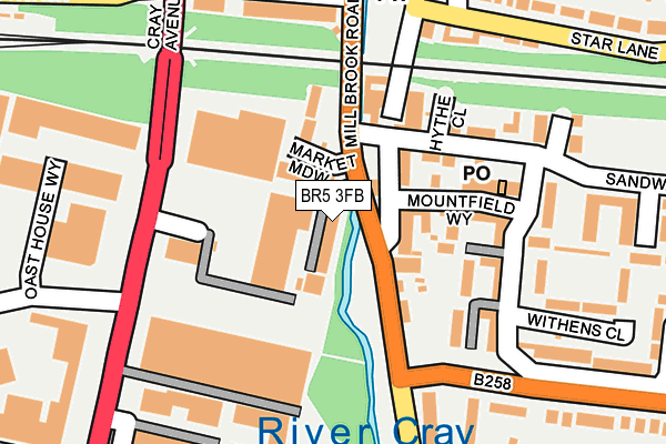 BR5 3FB map - OS OpenMap – Local (Ordnance Survey)