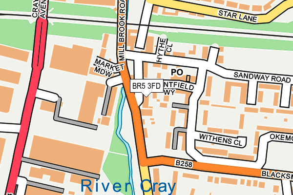 BR5 3FD map - OS OpenMap – Local (Ordnance Survey)