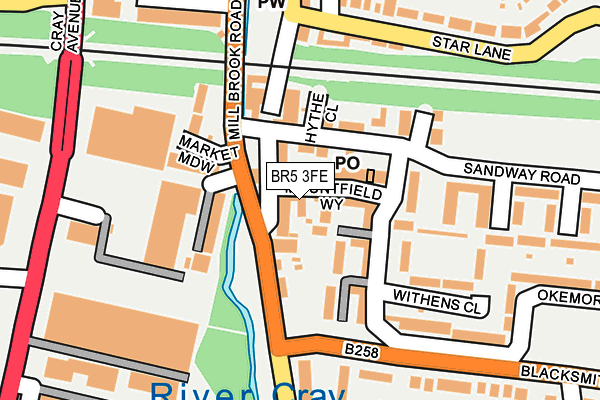 BR5 3FE map - OS OpenMap – Local (Ordnance Survey)