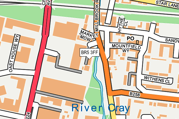 BR5 3FF map - OS OpenMap – Local (Ordnance Survey)