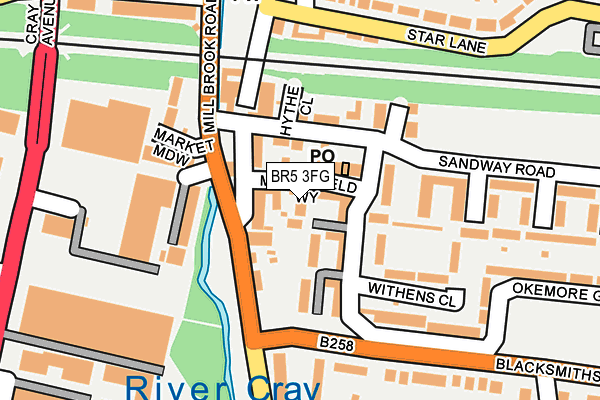 BR5 3FG map - OS OpenMap – Local (Ordnance Survey)