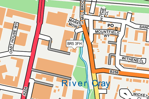 BR5 3FH map - OS OpenMap – Local (Ordnance Survey)