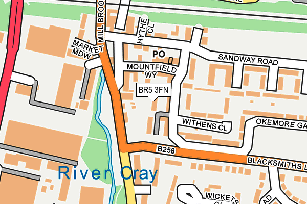 BR5 3FN map - OS OpenMap – Local (Ordnance Survey)