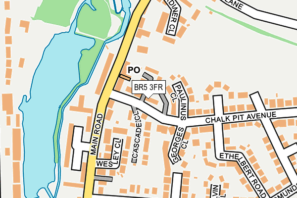 BR5 3FR map - OS OpenMap – Local (Ordnance Survey)
