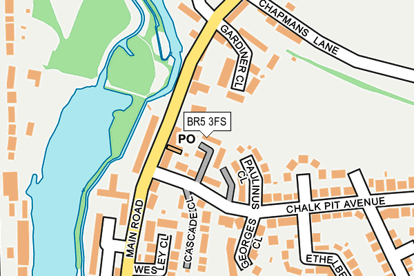 BR5 3FS map - OS OpenMap – Local (Ordnance Survey)