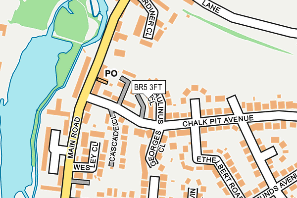 BR5 3FT map - OS OpenMap – Local (Ordnance Survey)