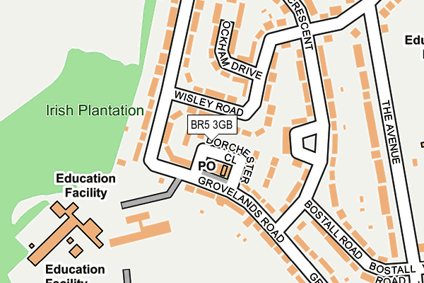 BR5 3GB map - OS OpenMap – Local (Ordnance Survey)