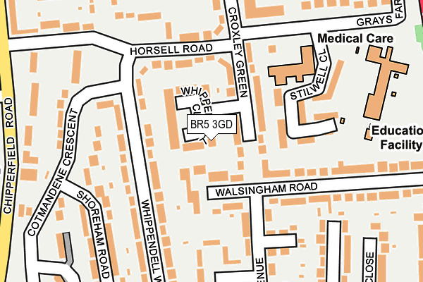 BR5 3GD map - OS OpenMap – Local (Ordnance Survey)