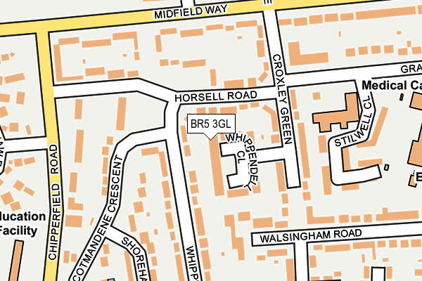 BR5 3GL map - OS OpenMap – Local (Ordnance Survey)