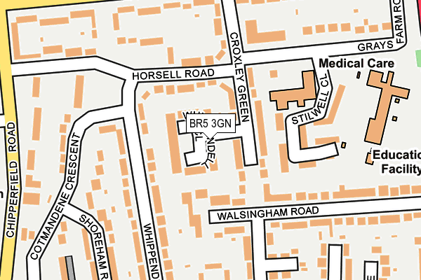 BR5 3GN map - OS OpenMap – Local (Ordnance Survey)