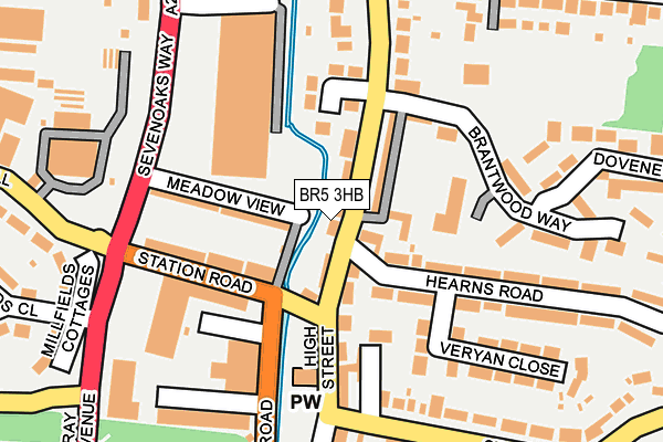 BR5 3HB map - OS OpenMap – Local (Ordnance Survey)