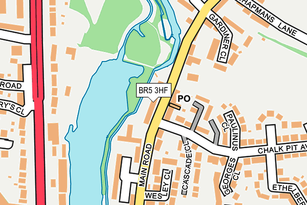 BR5 3HF map - OS OpenMap – Local (Ordnance Survey)