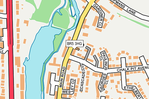 BR5 3HG map - OS OpenMap – Local (Ordnance Survey)