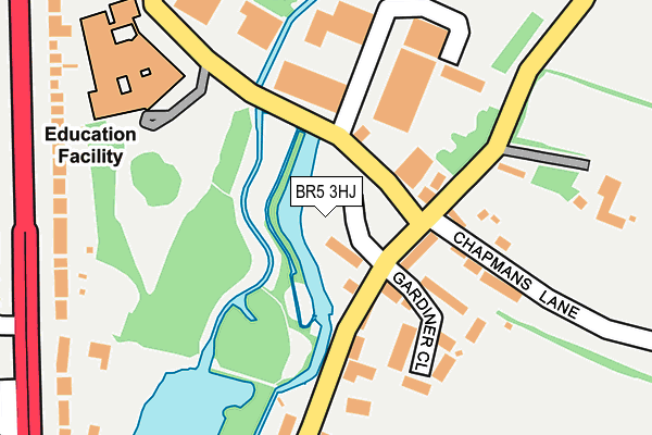 BR5 3HJ map - OS OpenMap – Local (Ordnance Survey)