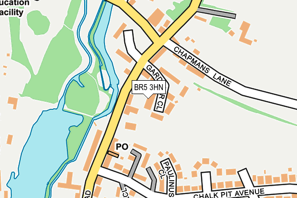 BR5 3HN map - OS OpenMap – Local (Ordnance Survey)
