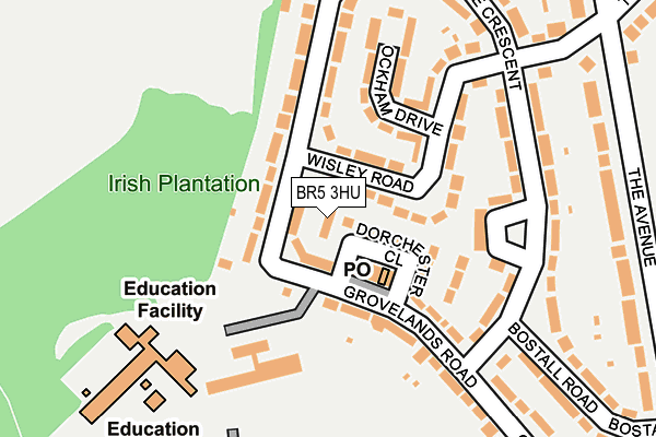 BR5 3HU map - OS OpenMap – Local (Ordnance Survey)