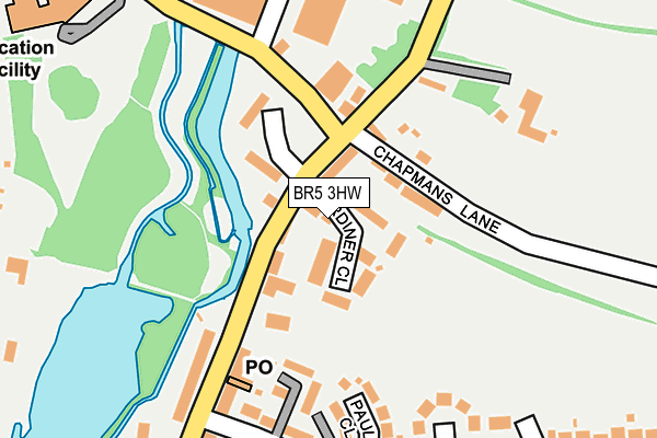 BR5 3HW map - OS OpenMap – Local (Ordnance Survey)