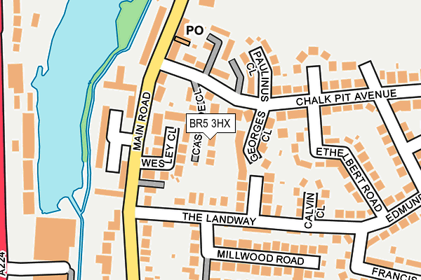 BR5 3HX map - OS OpenMap – Local (Ordnance Survey)