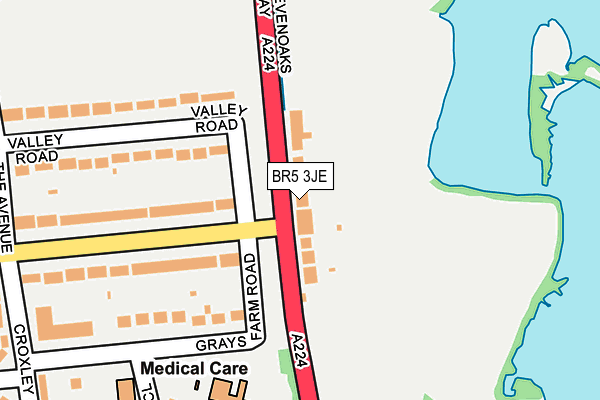 BR5 3JE map - OS OpenMap – Local (Ordnance Survey)