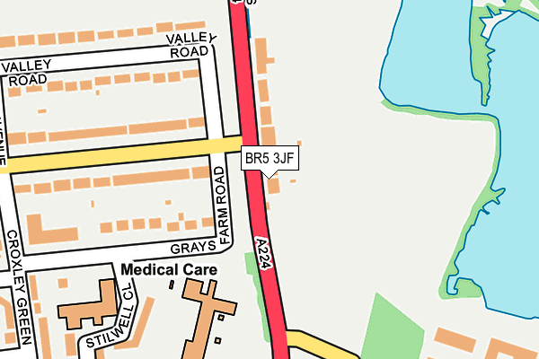 BR5 3JF map - OS OpenMap – Local (Ordnance Survey)