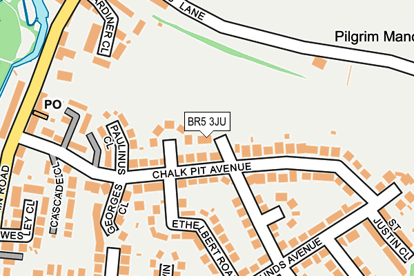 BR5 3JU map - OS OpenMap – Local (Ordnance Survey)